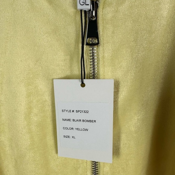 Generation Love Revolve Blair Bomber Puff Sleeves Sweater Yellow Size XL - Picture 8 of 8